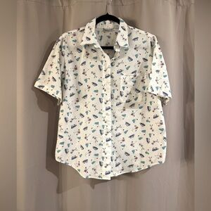 Men's Cabin Creek Golf  Patterned Short Sleeve Shirt
